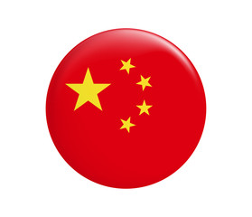 China flag. China flag in circle shape. Vector illustration
