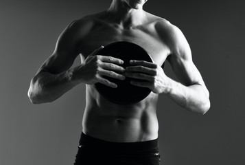 Obraz na płótnie Canvas body of muscular man