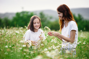 mother and daughter in the park