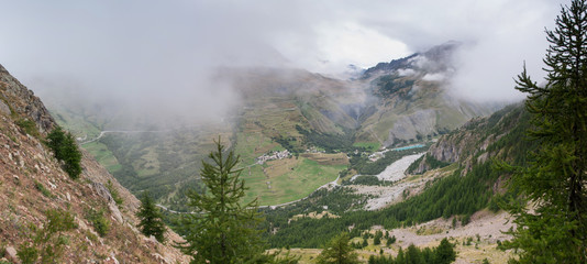 Hike through the French Alps during summer