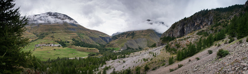 Hike through the French Alps during summer