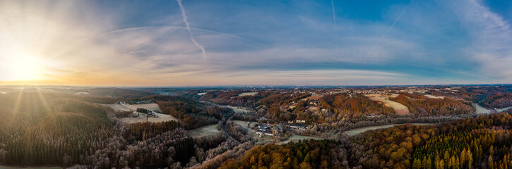 panoramic view of Altenberger Dom, Germany. Altenberg Cathedral.