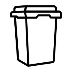 Garbage Bin Design, Waste Container Vector Icon Concept