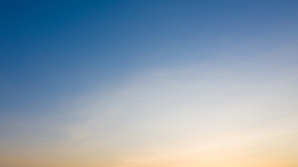 Sunset in the winter sky orange gradient