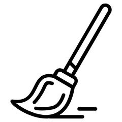 Floor Cleaing Brush Design, Mop Vector Icon Concept