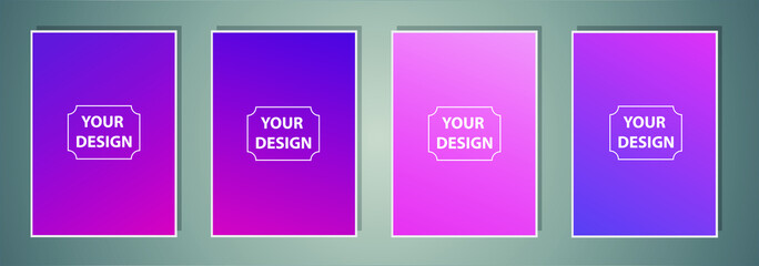 Modern vector template for cover, poster, brochure, mobile app. Abstract color gradient background