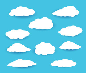 clouds drawing style , vector illustration
