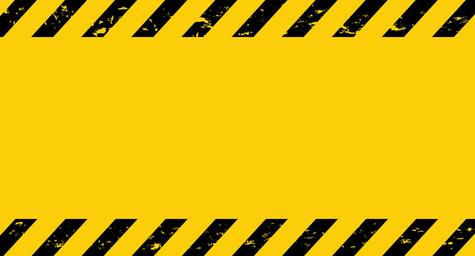 Black and yellow Caution tape. Blank Warning background. Vector illustration