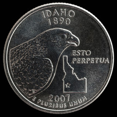 Coin 25 US cents. States and territories. Idaho