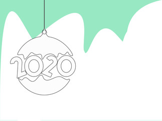 vector illustration of a cartoon 2020