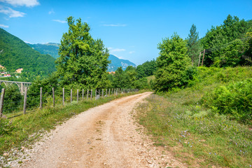 Fototapeta na wymiar Mountain road in Montenegro