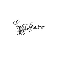 Hand written Easter phrases. Happy easter lettering modern calligraphy style. - Vector