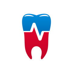 Dentistry medicine icon, dental clinic and tooth health design. Teeth and implant, protected by shield with cross, heartbeat line and shining star isolated symbol. Health care vector design