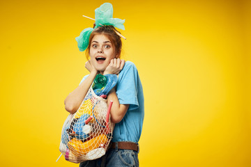 little girl with flower