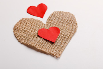 A happy couple  love painted on finger.Valentine day concept 