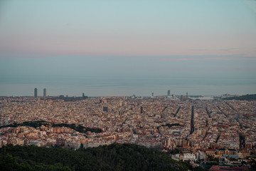 barcelona view of the city