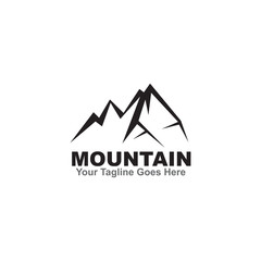 Mountain icon logo design vector template