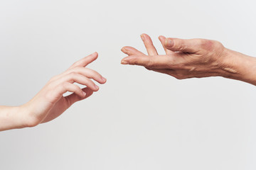 hands isolated on white background