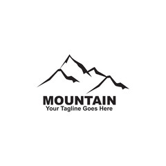 Mountain icon logo design vector template