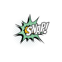 Comic sound blast, Snap bubble chat cartoon icon. Vector Snap sound blast, explosion boom burst, superhero comic book art