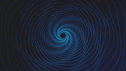 Teleport Warp Spiral Technology on Light Blue Background,Network Concept design,Vector illustration.