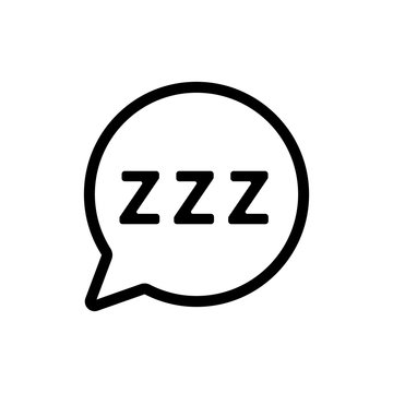 Snoring Icon Vector. A Thin Line Sign. Isolated Contour Symbol Illustration