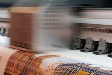 working Industrial printing modern digital inkjet printer