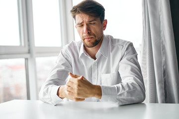 businessman working on laptop computer in office