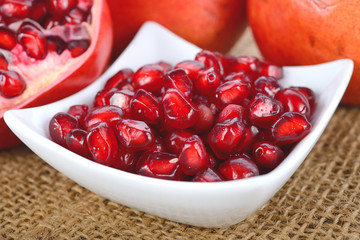 pomegranate on white background