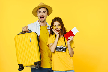 young couple with shopping bags