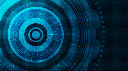 Modern Digital Technology Gears wheel and Cock on Technology Background,vector