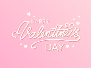 Fototapeta na wymiar Happy Valentines Day typography poster with handwritten calligraphy text