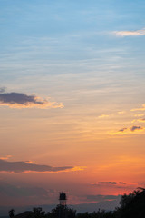 sunset in the sky