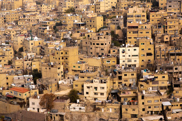Aerial view of Amman city the capital of Jordan. City scape of Amman.