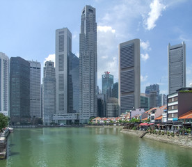 Fototapeta na wymiar Boat Quay in Singapore