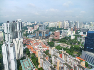 Fototapeta premium Singapore aerial view