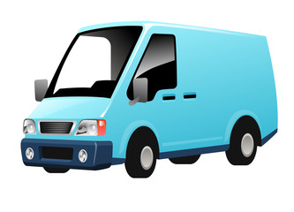 delivery courier van truck car