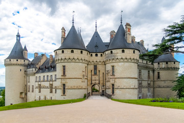 Fototapeta na wymiar Chaumont-sur-Loire castle, France, June 15th, 2019, beautiful French heritage, panorama
