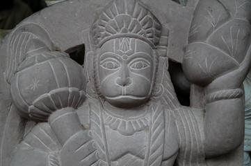Stone statue of Lord Hanuman 