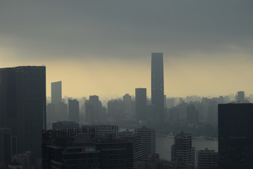 Shanghai Sunset Skyline 