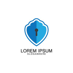 security shield logo vector icon design template