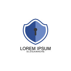 security shield logo vector icon design template