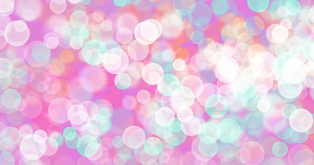 Abstract background: bokeh of white pink blue color shiny colorful theme