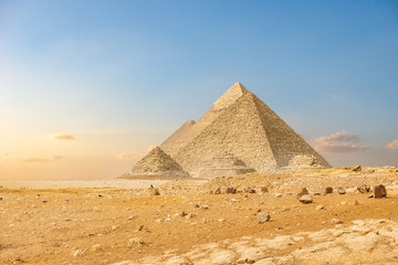 Fototapeta na wymiar Ancient pyramids in Cairo
