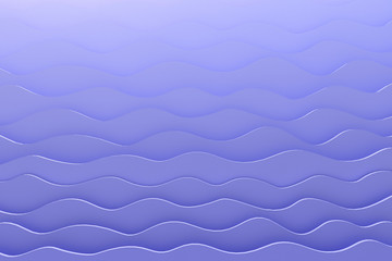 3D rendering paper cut wave pattern purple backdrop for background