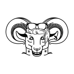 Hand drawn sketch portrait of animal. Vector illustration