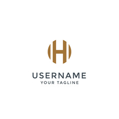 creative letter h logo template design vector on white background editable