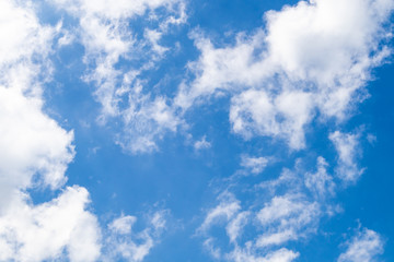 Fototapeta premium Blue sky with white clouds background.