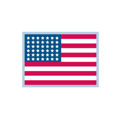 Isolated usa flag vector design