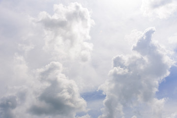 The nature of blue sky with cloud in the morning.